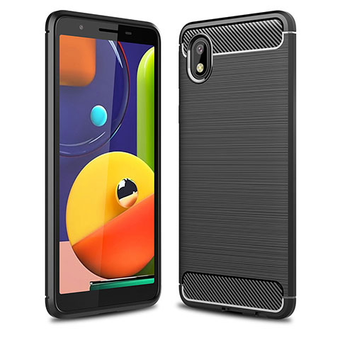 Custodia Silicone Cover Morbida Line WL1 per Samsung Galaxy M01 Core Nero