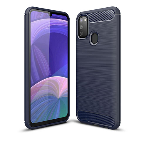 Custodia Silicone Cover Morbida Line WL1 per Samsung Galaxy M21 Blu