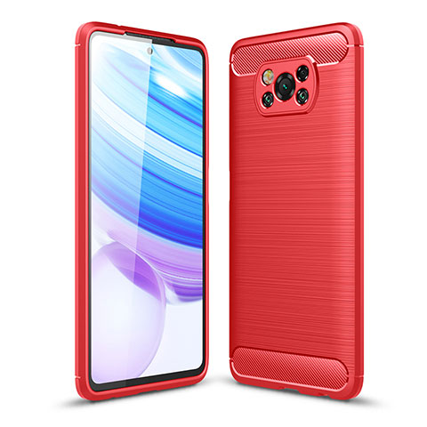 Custodia Silicone Cover Morbida Line WL1 per Xiaomi Poco X3 Pro Rosso