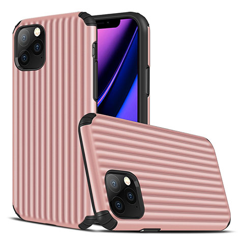 Custodia Silicone Cover Morbida Line Z01 per Apple iPhone 11 Pro Oro Rosa