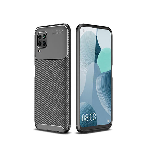 Custodia Silicone Cover Morbida Spigato per Huawei Nova 6 SE Nero