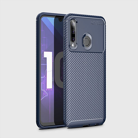 Custodia Silicone Cover Morbida Spigato per Huawei P Smart+ Plus (2019) Blu