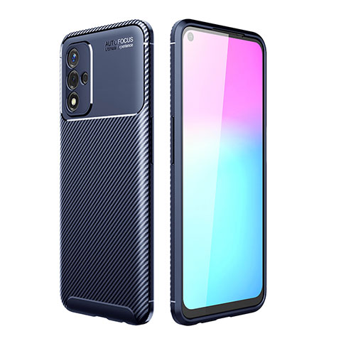 Custodia Silicone Cover Morbida Spigato per Oppo A93s 5G Blu