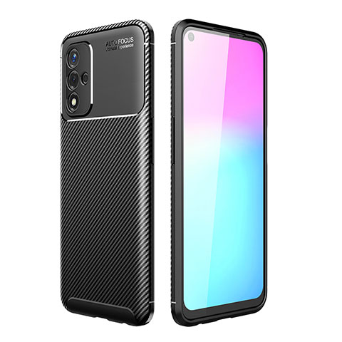 Custodia Silicone Cover Morbida Spigato per Oppo A93s 5G Nero