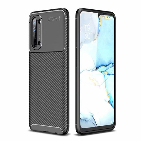 Custodia Silicone Cover Morbida Spigato per Oppo K7 5G Nero