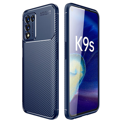 Custodia Silicone Cover Morbida Spigato per Oppo K9S 5G Blu