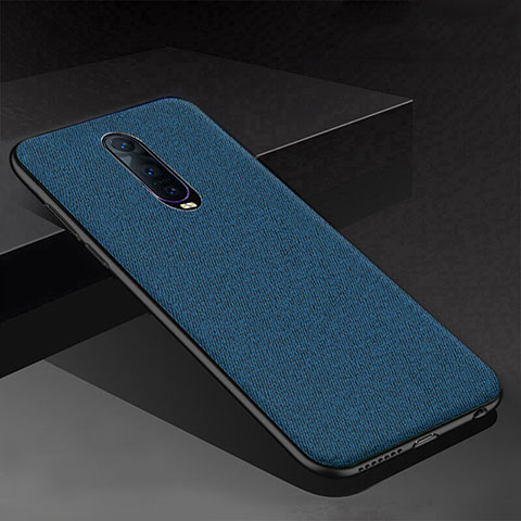 Custodia Silicone Cover Morbida Spigato per Oppo RX17 Pro Blu