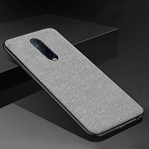 Custodia Silicone Cover Morbida Spigato per Oppo RX17 Pro Grigio