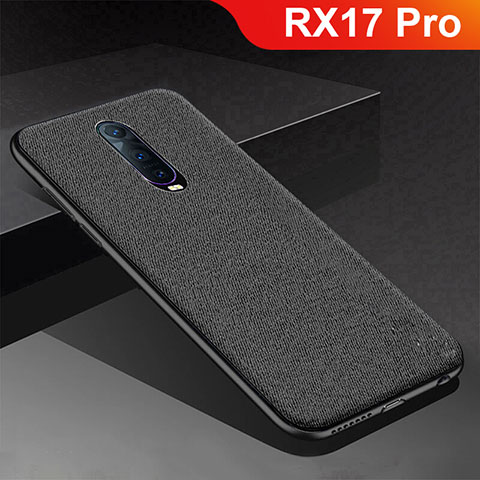 Custodia Silicone Cover Morbida Spigato per Oppo RX17 Pro Nero