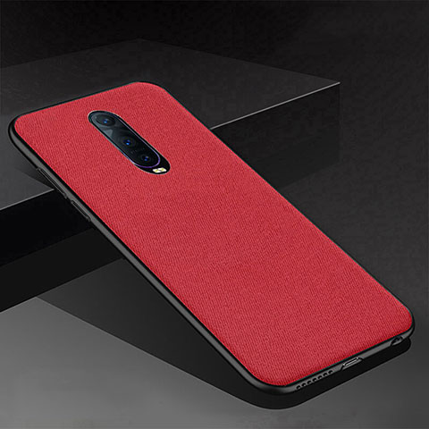 Custodia Silicone Cover Morbida Spigato per Oppo RX17 Pro Rosso