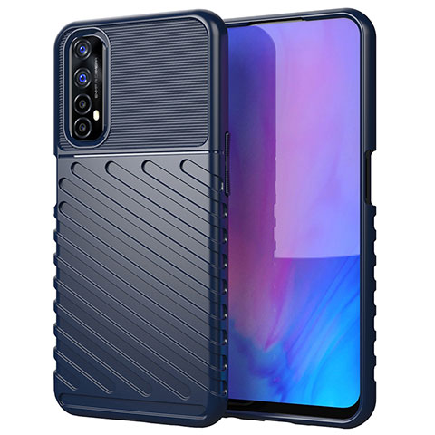 Custodia Silicone Cover Morbida Spigato per Realme Narzo 20 Pro Blu