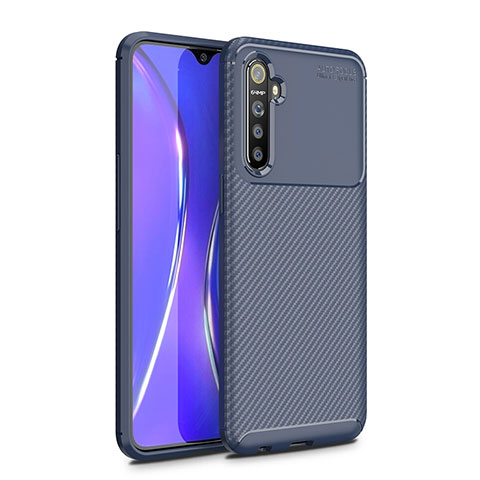 Custodia Silicone Cover Morbida Spigato per Realme XT Blu