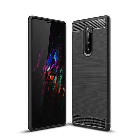 Custodia Silicone Cover Morbida Spigato per Sony Xperia XZ4 Nero