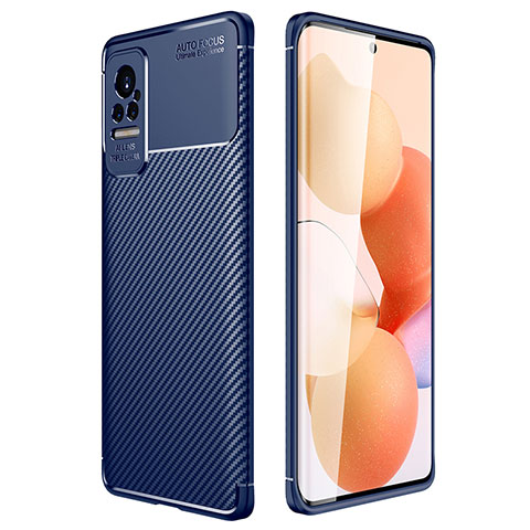 Custodia Silicone Cover Morbida Spigato per Xiaomi Civi 1S 5G Blu