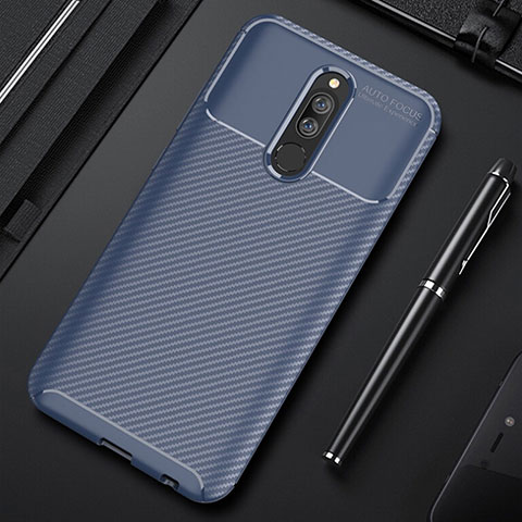 Custodia Silicone Cover Morbida Spigato per Xiaomi Redmi 8 Blu