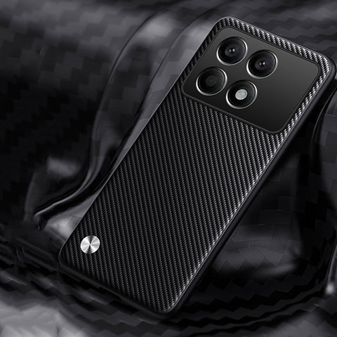 Custodia Silicone Cover Morbida Spigato per Xiaomi Redmi K70 Pro 5G Nero