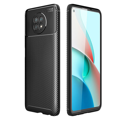 Custodia Silicone Cover Morbida Spigato per Xiaomi Redmi Note 9 5G Nero