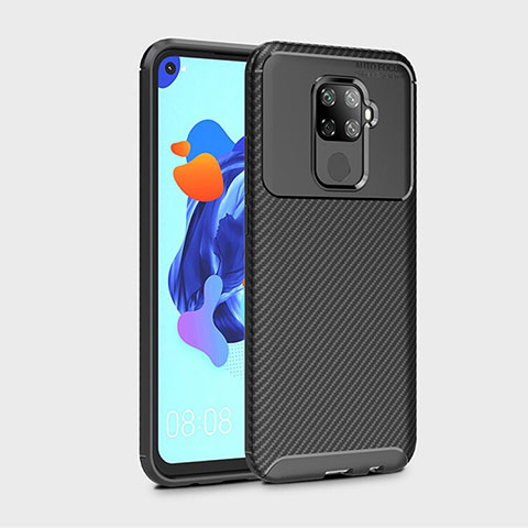 Custodia Silicone Cover Morbida Spigato S01 per Huawei Nova 5z Nero