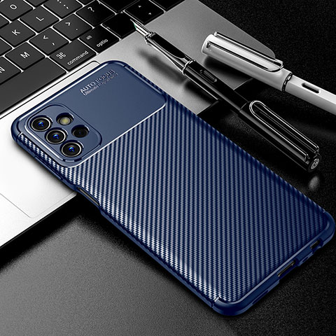 Custodia Silicone Cover Morbida Spigato S01 per Samsung Galaxy A13 4G Blu