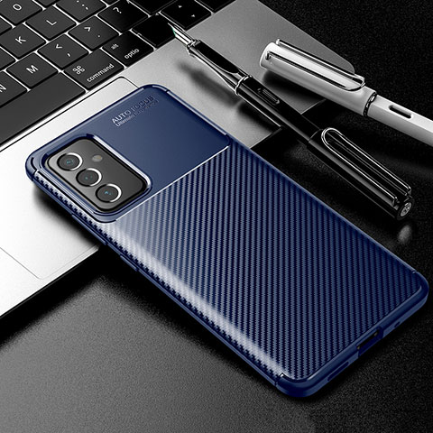 Custodia Silicone Cover Morbida Spigato S01 per Samsung Galaxy A15 5G Blu