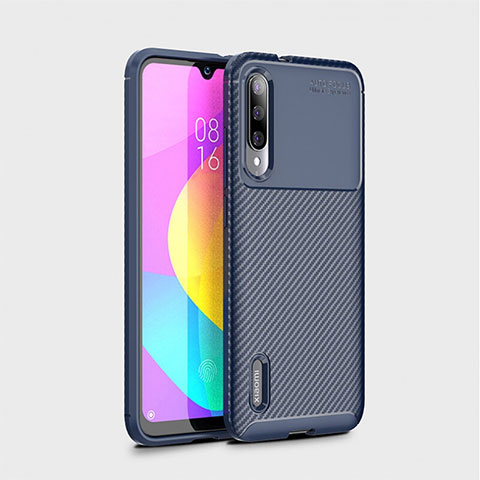 Custodia Silicone Cover Morbida Spigato S01 per Xiaomi CC9e Blu