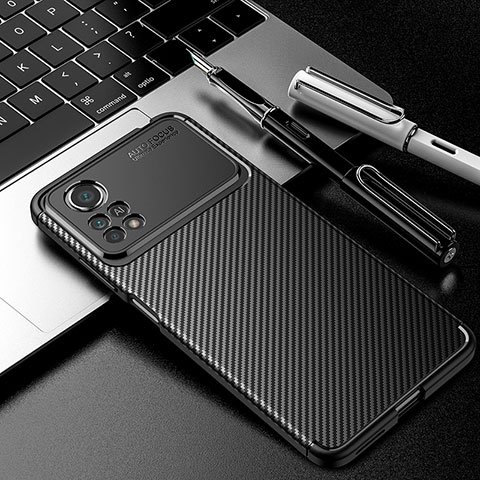 Custodia Silicone Cover Morbida Spigato S01 per Xiaomi Poco X4 Pro 5G Nero