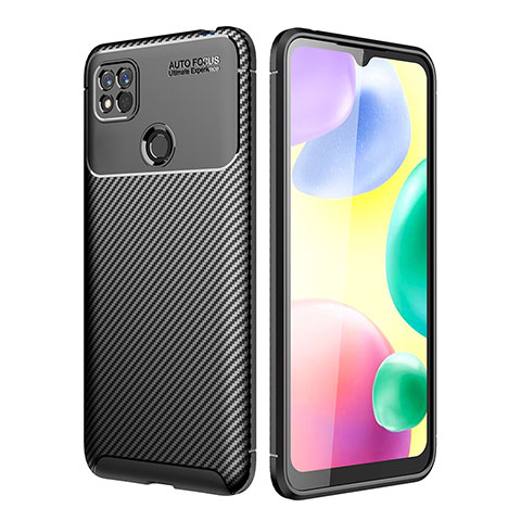 Custodia Silicone Cover Morbida Spigato S01 per Xiaomi Redmi 9 Activ Nero