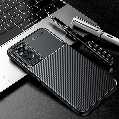 Custodia Silicone Cover Morbida Spigato S01 per Xiaomi Redmi Note 11 Pro 4G Nero