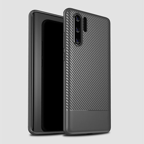 Custodia Silicone Cover Morbida Spigato S04 per Huawei P30 Pro Grigio