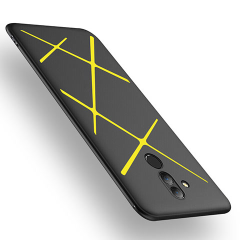 Custodia Silicone Cover Morbida Spigato T04 per Huawei Mate 20 Lite Giallo