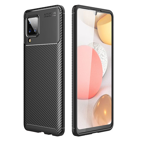 Custodia Silicone Cover Morbida Spigato WL1 per Samsung Galaxy A12 Nero