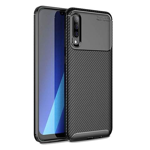 Custodia Silicone Cover Morbida Spigato WL1 per Samsung Galaxy A70S Nero