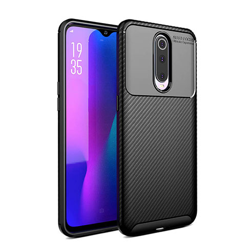 Custodia Silicone Cover Morbida Spigato Y01 per Oppo RX17 Pro Nero