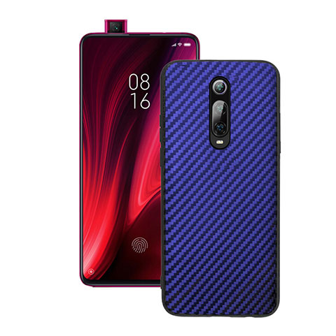 Custodia Silicone Cover Morbida Spigato Y01 per Xiaomi Redmi K20 Blu