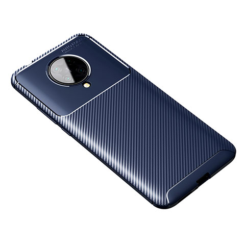 Custodia Silicone Cover Morbida Spigato Y01 per Xiaomi Redmi K30 Pro Zoom Blu