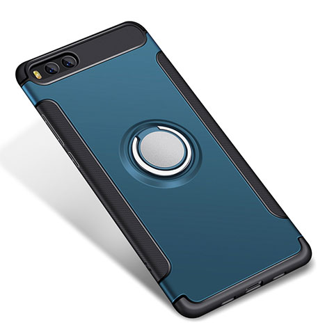 Custodia Silicone e Plastica Opaca Cover con Anello Supporto per Xiaomi Mi 6 Cielo Blu