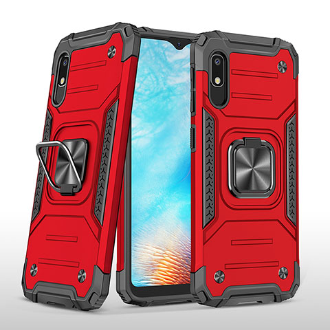 Custodia Silicone e Plastica Opaca Cover con Magnetico Anello Supporto MQ1 per Samsung Galaxy A10e Rosso