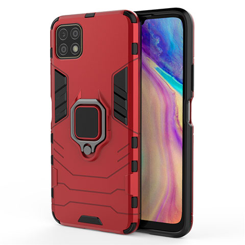 Custodia Silicone e Plastica Opaca Cover con Magnetico Anello Supporto per Huawei Enjoy 20 5G Rosso