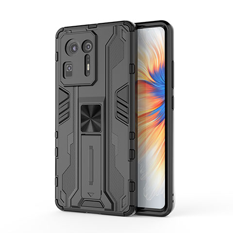 Custodia Silicone e Plastica Opaca Cover con Magnetico Supporto KC2 per Xiaomi Mi Mix 4 5G Nero