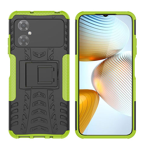 Custodia Silicone e Plastica Opaca Cover con Supporto JX2 per Xiaomi Redmi Note 11R 5G Verde