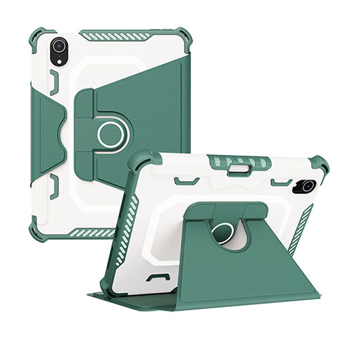 Custodia Silicone e Plastica Opaca Cover con Supporto L04 per Apple iPad Mini 6 Verde