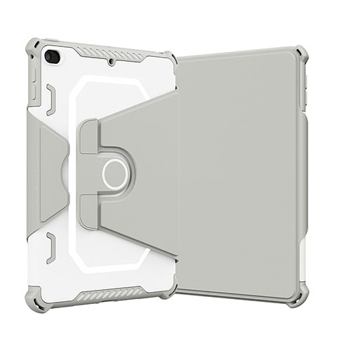 Custodia Silicone e Plastica Opaca Cover con Supporto L05 per Apple iPad Mini 5 (2019) Grigio