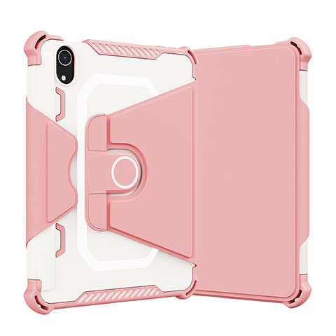 Custodia Silicone e Plastica Opaca Cover con Supporto L05 per Apple iPad Mini 6 Rosa