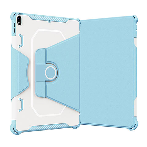 Custodia Silicone e Plastica Opaca Cover con Supporto L05 per Apple iPad Pro 10.5 Blu