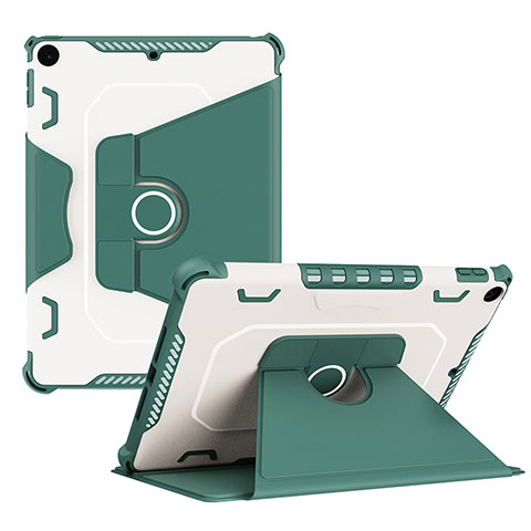 Custodia Silicone e Plastica Opaca Cover con Supporto L05 per Apple New iPad 9.7 (2018) Verde