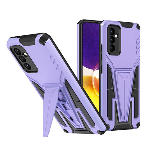 Custodia Silicone e Plastica Opaca Cover con Supporto MQ1 per Samsung Galaxy A24 4G Viola