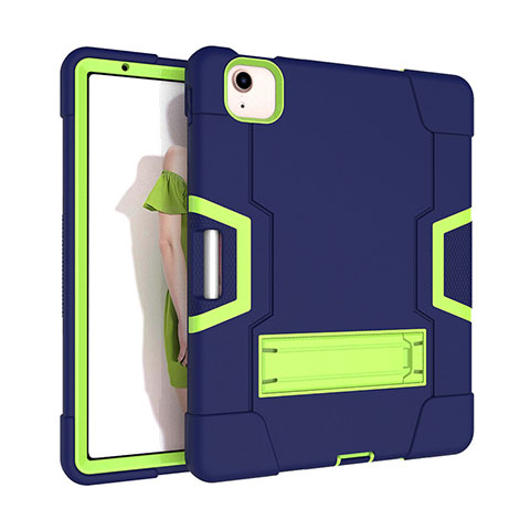 Custodia Silicone e Plastica Opaca Cover con Supporto per Apple iPad Air 4 10.9 (2020) Verde