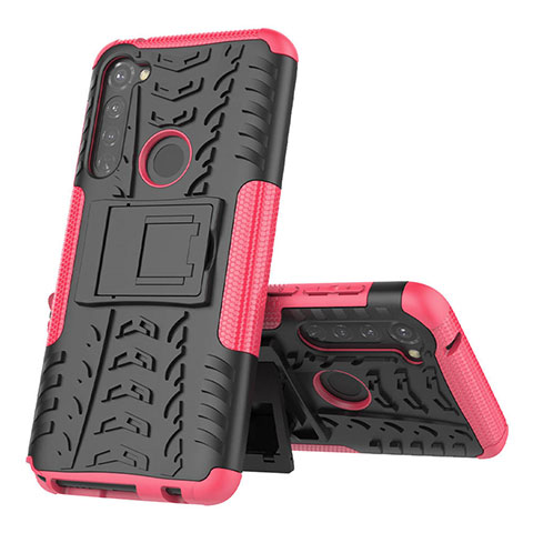 Custodia Silicone e Plastica Opaca Cover con Supporto per Motorola Moto G Pro Rosa