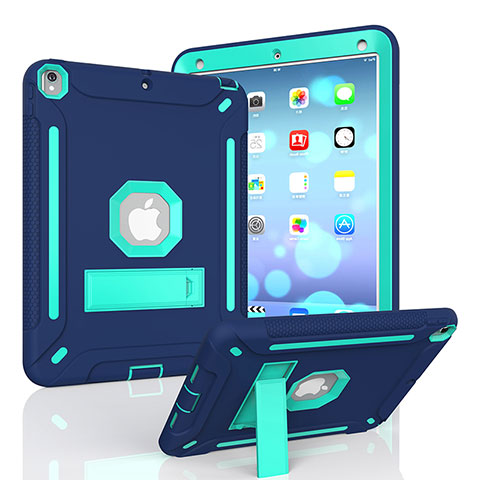 Custodia Silicone e Plastica Opaca Cover con Supporto YJ1 per Apple iPad Air 3 Blu