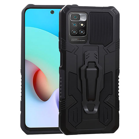 Custodia Silicone e Plastica Opaca Cover con Supporto ZJ2 per Xiaomi Redmi Note 11 4G (2021) Nero